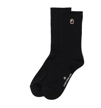 BAPE Ape Head One Point Socks (SS21) Black - authentic BAPE product