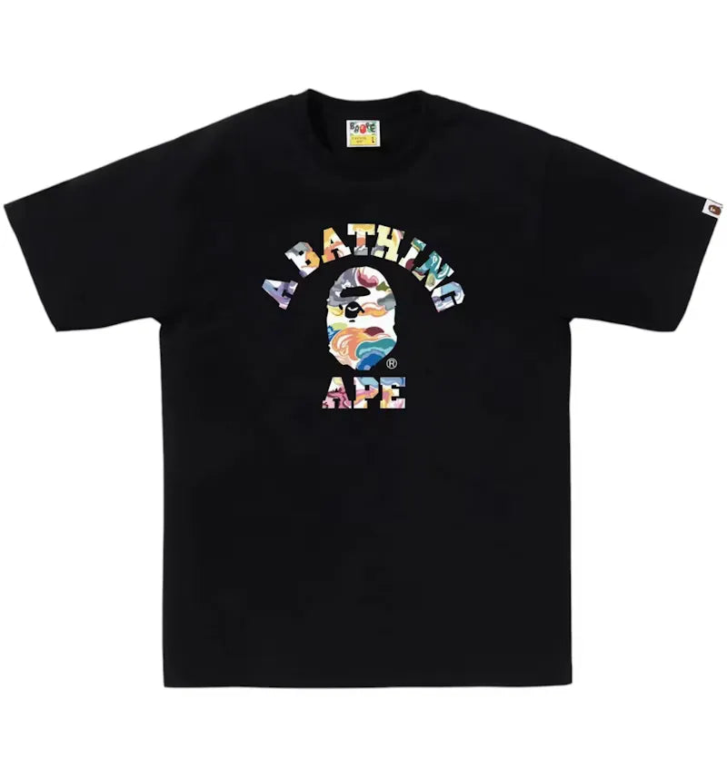 BAPE Art Camo College Tee Black - vue 360