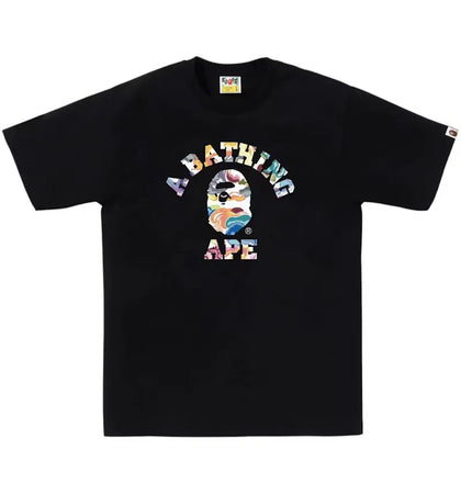 BAPE Art Camo College Tee Black - authentic BAPE product