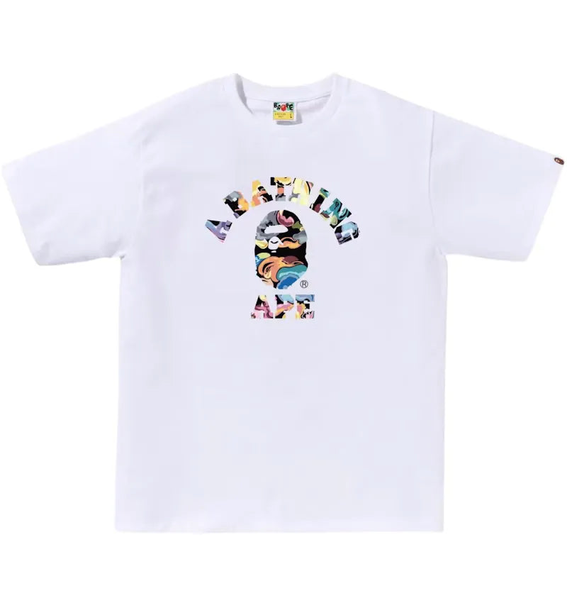 BAPE Art Camo College Tee White - vue 360