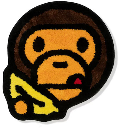 BAPE Baby Milo Face Banana Rug Brown - authentic BAPE product