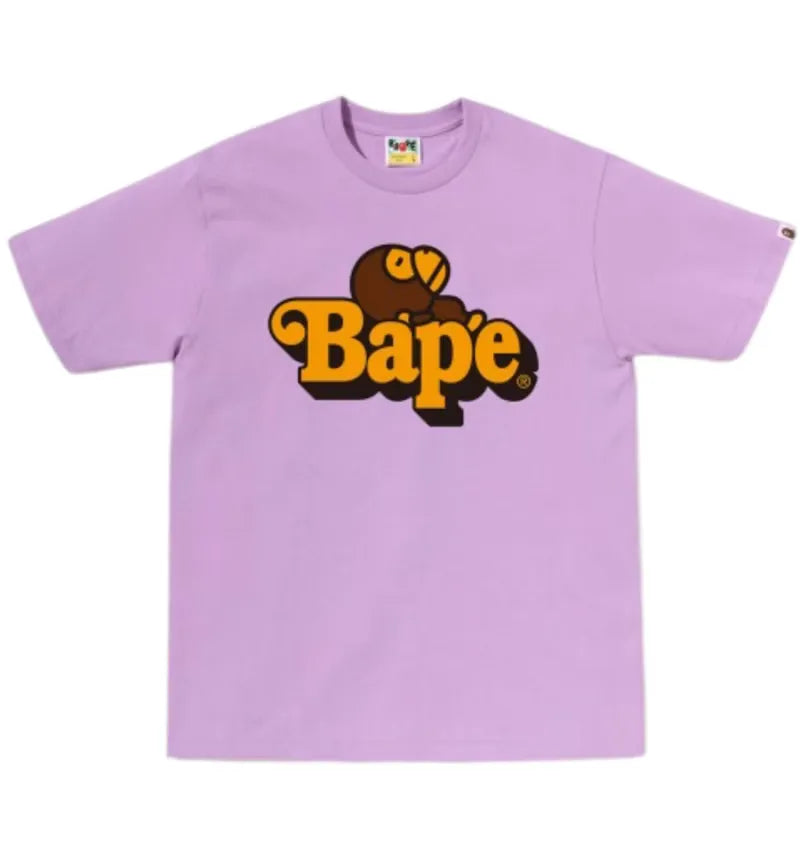 BAPE Baby Milo Sleep On Bape T-shirt Violet - vue 360