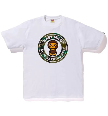 BAPE Bape 1St Camo Milo Busy Works Tee White/Green - authentic BAPE product