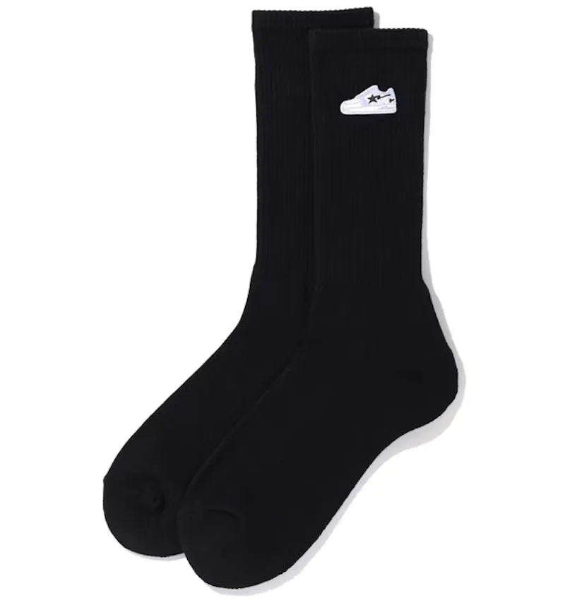 BAPE Bapesta One Point Socks Black - vue 360