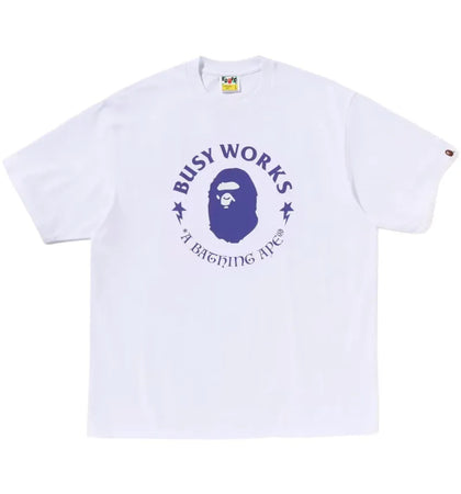 BAPE Busy Works Relaxed Fit Tee White - authentic BAPE product