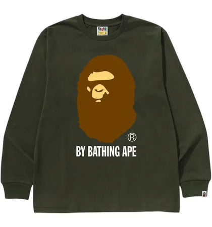 BAPE By Bathing Ape (FW25) L/S Tee Olive/Olive Drab - authentic BAPE product