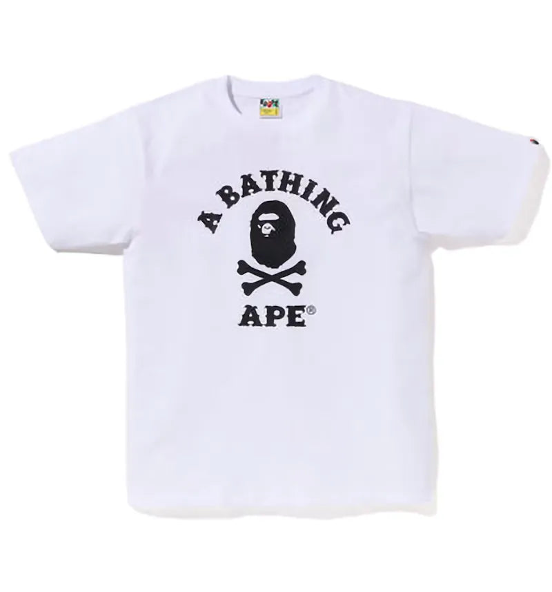 BAPE Captain Ape Crossbone Tee White - vue 360