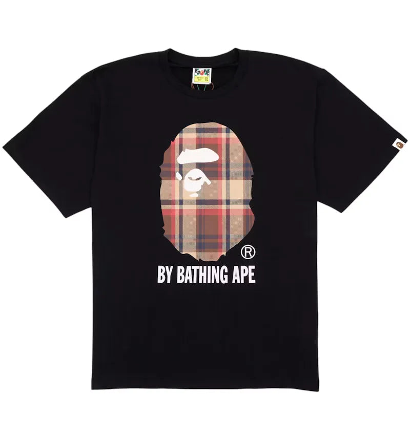 BAPE Check By Bathing Ape Tee Black/Red - vue 360