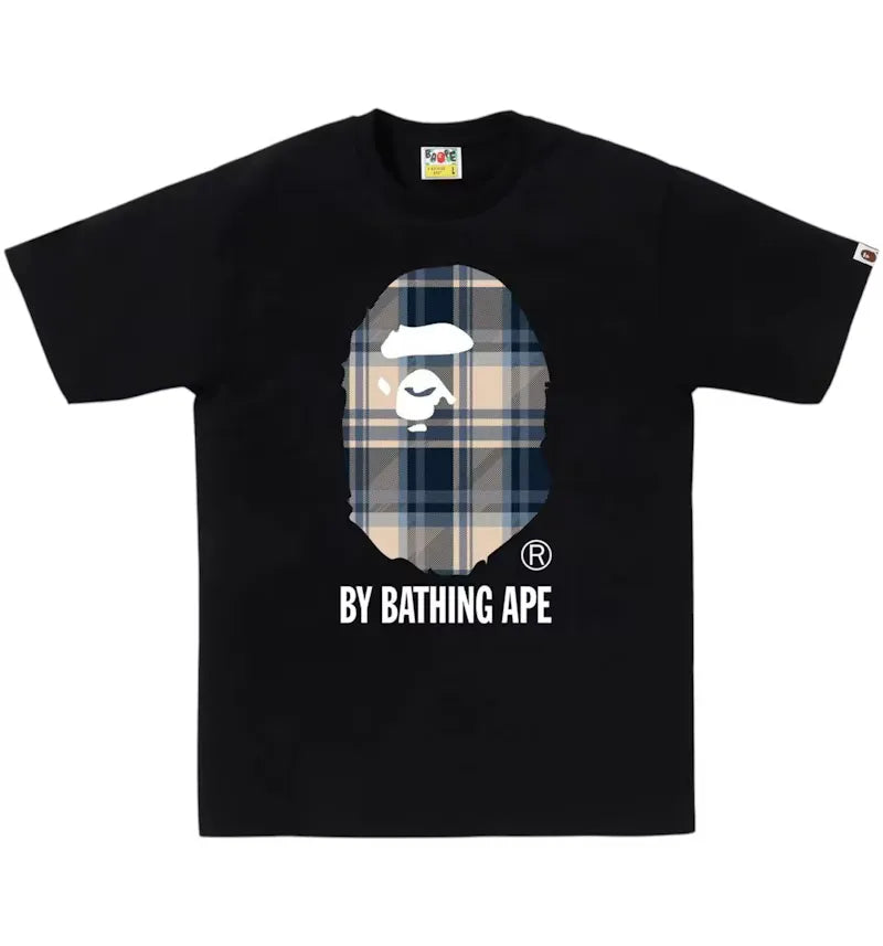 BAPE Check By Bathing Ape Tee (FW25) Black/Blue - vue 360
