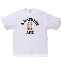 BAPE Check College Tee White/Beige