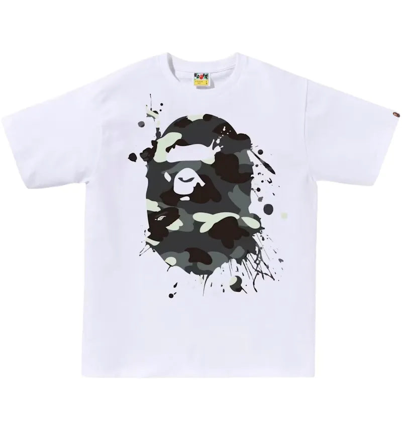 BAPE City Camo Painting Ape Head Tee White - vue 360