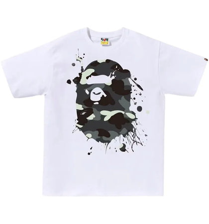 BAPE City Camo Painting Ape Head Tee White - authentic BAPE product