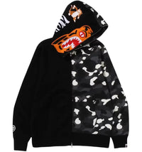 BAPE City Camo Tiger Shark Full Zip Hoodie (SS25) Black