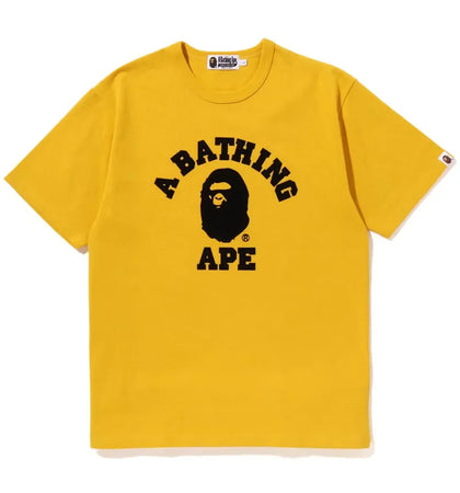 BAPE College Heavy Weight Tee Yellow - authentic BAPE product