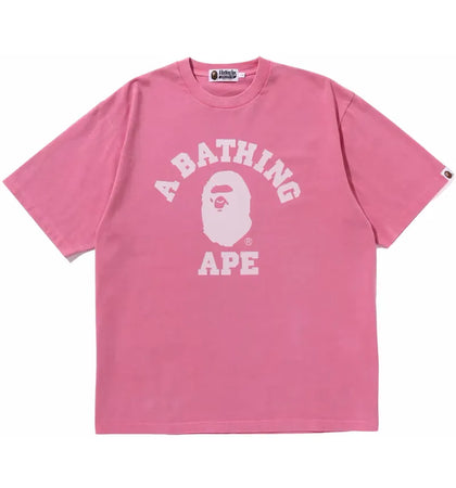BAPE College Overdye Tee Pink - authentic BAPE product