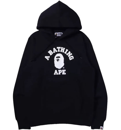 BAPE College Pullover Hoodie (FW21) Black - authentic BAPE apparel