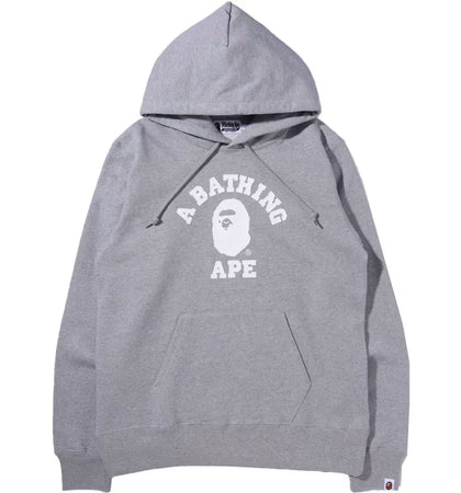 BAPE College Pullover Hoodie (FW21) Gray - authentic BAPE apparel