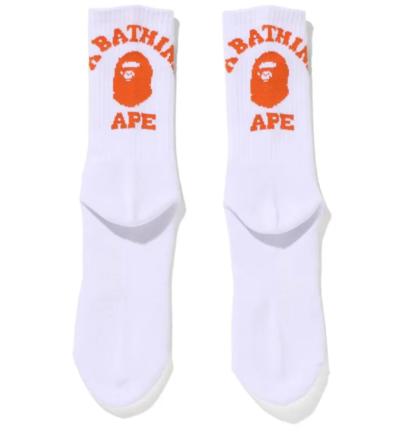 BAPE College Socks (FW21) Orange - vue 360