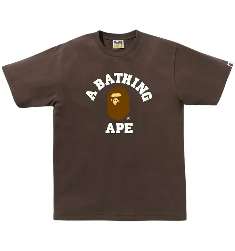 BAPE College Tee Brown - vue 360