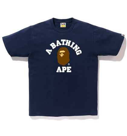 BAPE College Tee Navy - authentic BAPE product