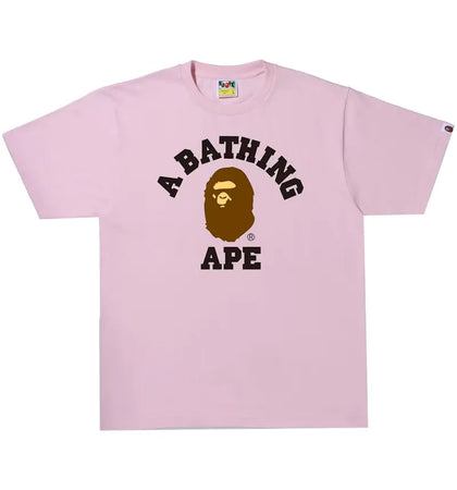 BAPE College Tee Pink - authentic BAPE product