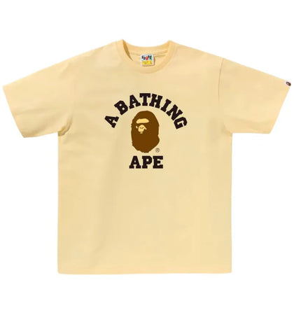 BAPE College Tee (SS25) Yellow - authentic BAPE product