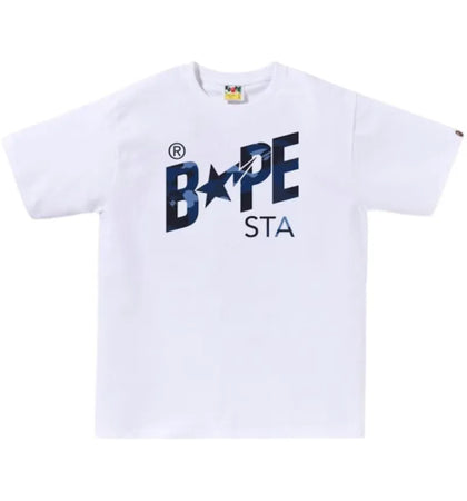 BAPE Color Camo Bape Sta Logo Tee Tee White - authentic BAPE product