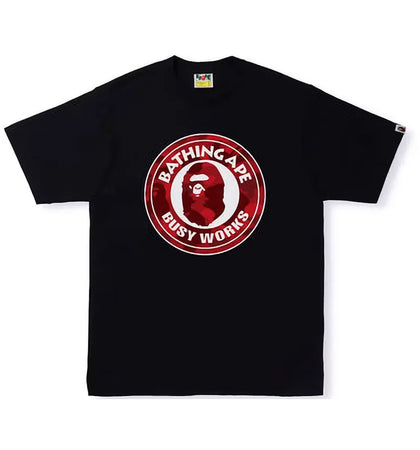 BAPE Color Camo Busy Works Tee (SS22) Black Double Red - authentic BAPE product
