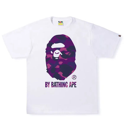 BAPE Color Camo By Bathing Ape Tee (SS22) White Purple - authentic BAPE product