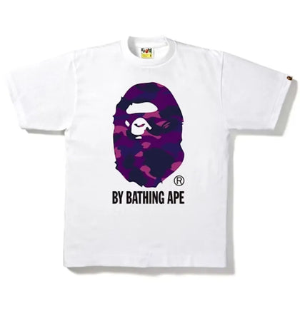 BAPE Color Camo By Bathing Tee White/Purple - authentic BAPE product