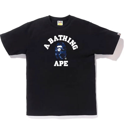 BAPE Color Camo College Tee Black/Blue - authentic BAPE product