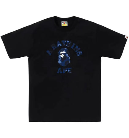 BAPE Color Camo College Tee (FW25) Black Navy - authentic BAPE product