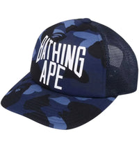 BAPE Color Camo NYC Logo Mesh Cap Navy
