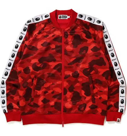 BAPE Color Camo Tape Jersey Top Red - authentic BAPE apparel