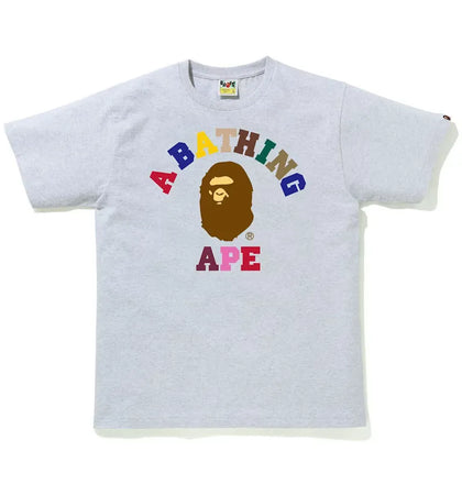 BAPE Colors College Tee Grey - authentic BAPE product