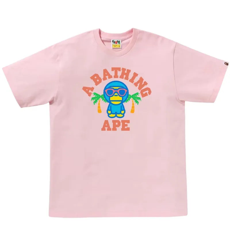 BAPE Colors Milo College Summer Tee (SS25) Pink - vue 360