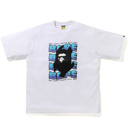 BAPE Distortion Relaxed Tee White - authentic BAPE product