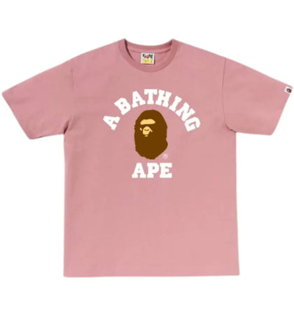 BAPE Essential College T-shirt (FW26) Pink - authentic BAPE apparel