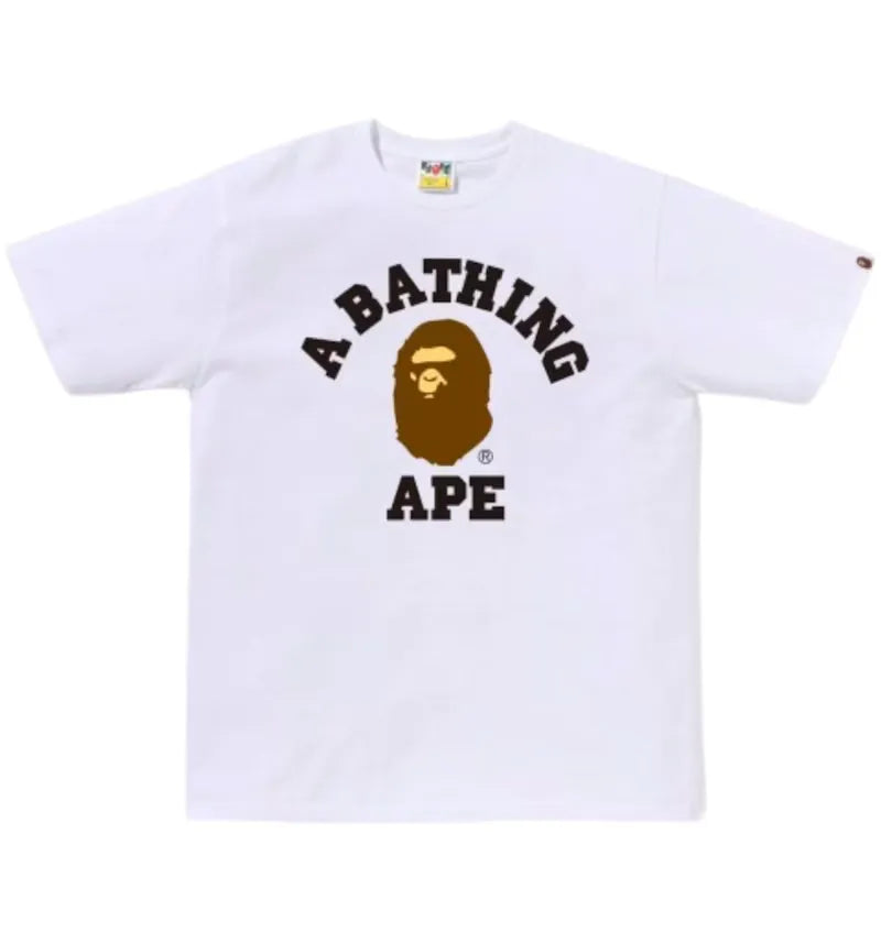 BAPE Essential College T-shirt (FW26) White - vue 360