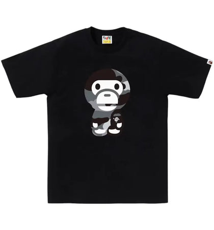 BAPE Giant 1st Camo Big Baby Milo Tee Black/Grey - authentic BAPE product
