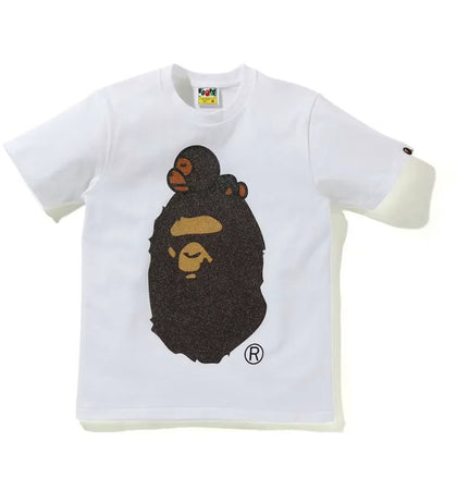 BAPE Glass Beads Milo on Big Ape Tee White - authentic BAPE product