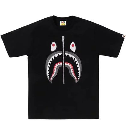BAPE Glitter Shark Tee Black - authentic BAPE product