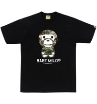 BAPE Hybrid Camo Baby Milo Logo T-shirt Black Camo