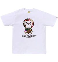BAPE Hybrid Camo Baby Milo Logo T-shirt White Camo