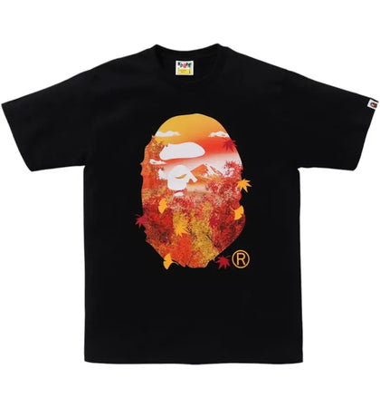 BAPE Japan Autumn Photo Ape Head Tee Black - authentic BAPE product