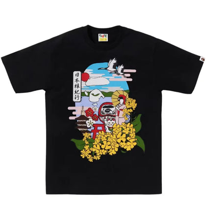 BAPE Japan Culture Spring Ape Head Tee Black - authentic BAPE product