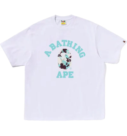 BAPE Map Camo College Relaxed Fit Tee White - authentic BAPE product