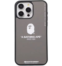 BAPE Mirror iPhone 15 Pro Max Case Silver