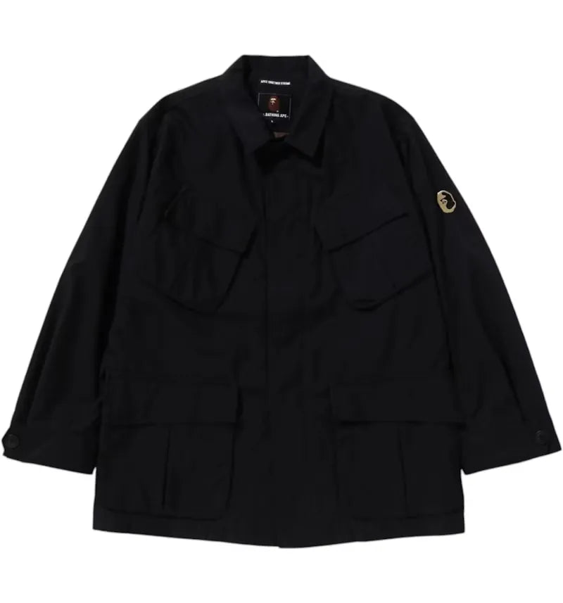 BAPE Mr.Bathing Ape Jungle Fatigue Jacket Black - vue 360