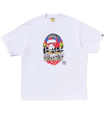BAPE Multi Logo Ape Head Relaxed Fit Tee White - authentic BAPE product